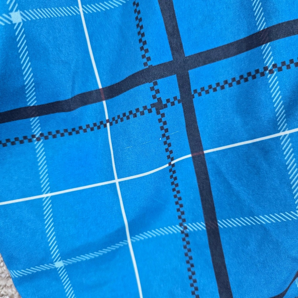 Vintage Quiksilver Mens Blue Plaid Board Shorts Swim Trunks Size 34 Surf - Picture 10 of 11